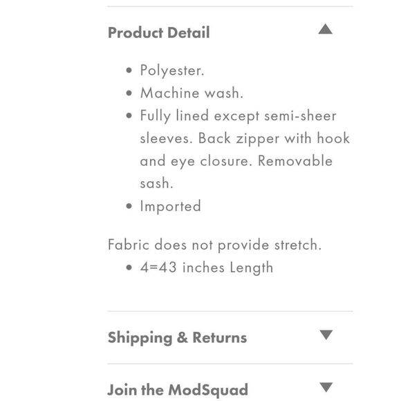 NWT ModCloth Unique Persona Midi Dress Long Sleeve Yellow Floral Dragonfly 4 - Picture 14 of 14